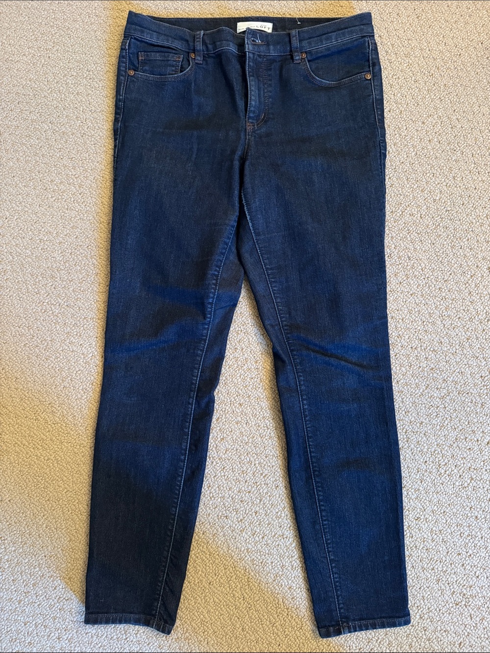 LOFT Skinny Jeans in Dark Indigo Blue